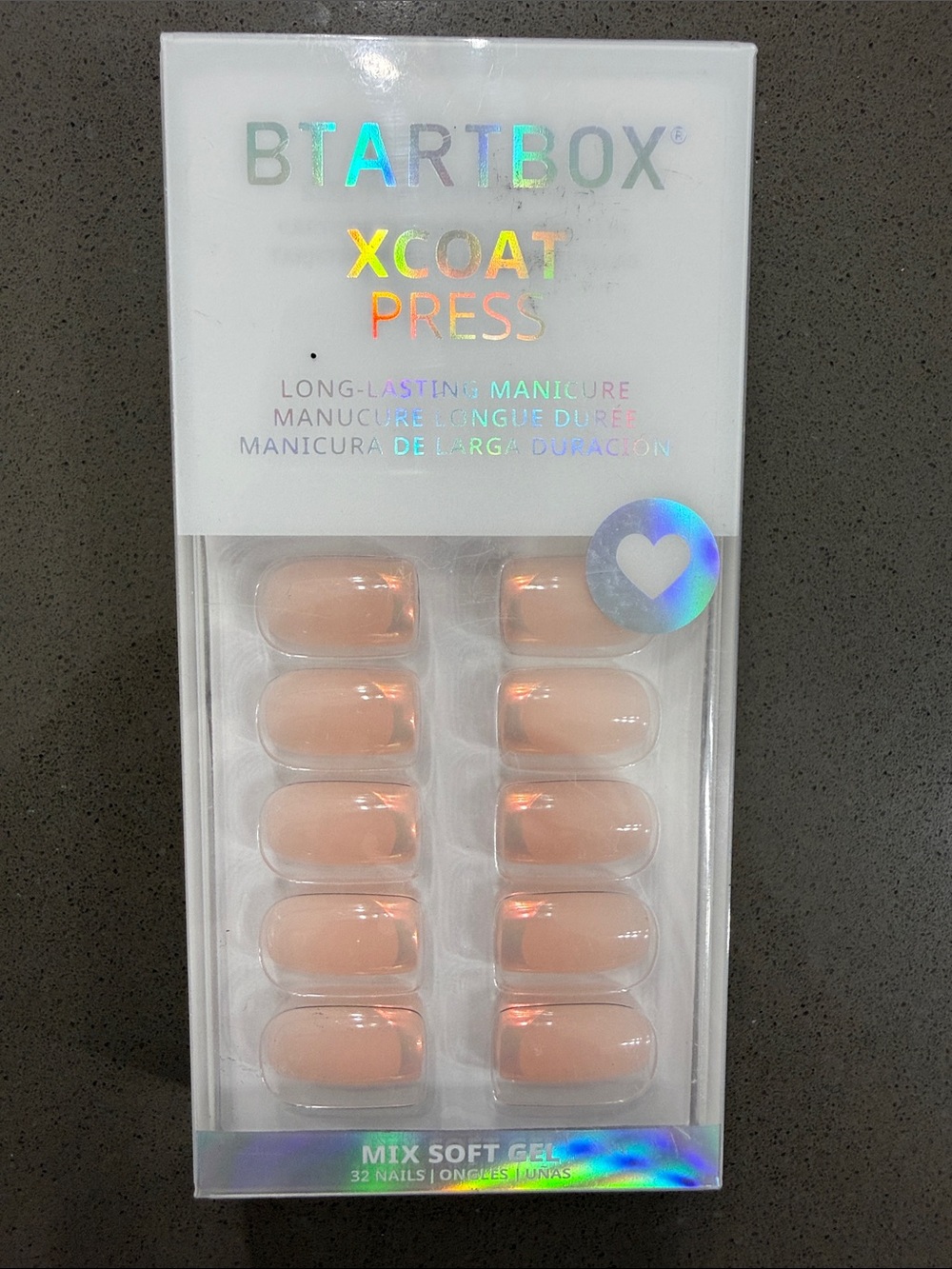 BTARTBOX XCOAT PRESS Nude Soft Gel Press-On Nails